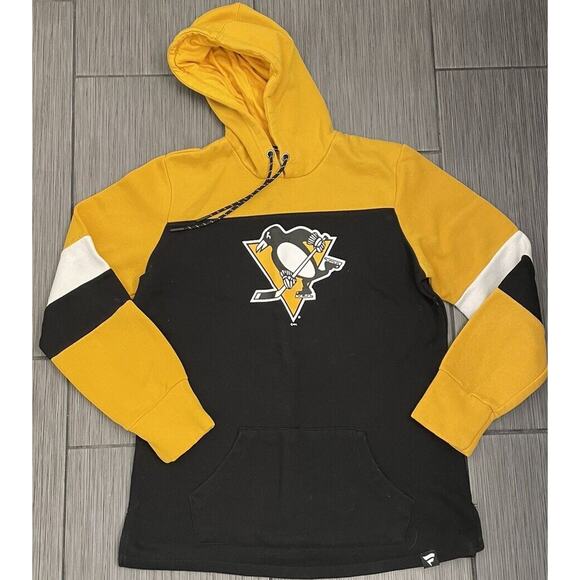 Pittsburgh Penguins Fanatics Hooded Long Sleeve Sweatshirt Size Large - Picture 1 of 6
